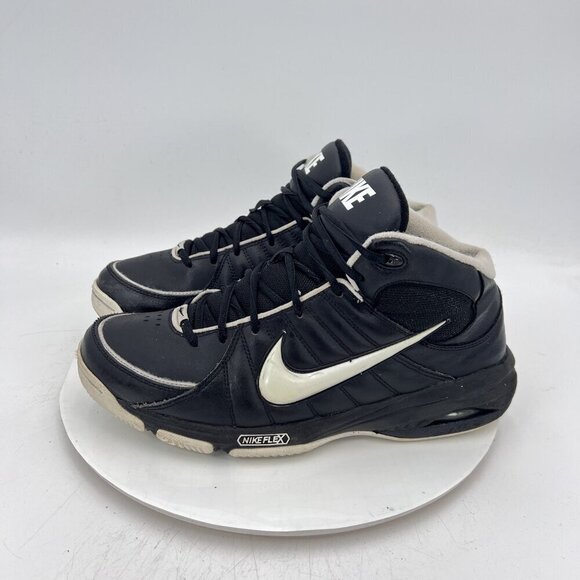 Nike Air Team Trust Flex Men Size 10 366167-011 Black Athletic Basketball Shoes - Picture 1 of 11
